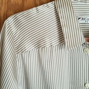 Vintage 80s 90s silky striped button down